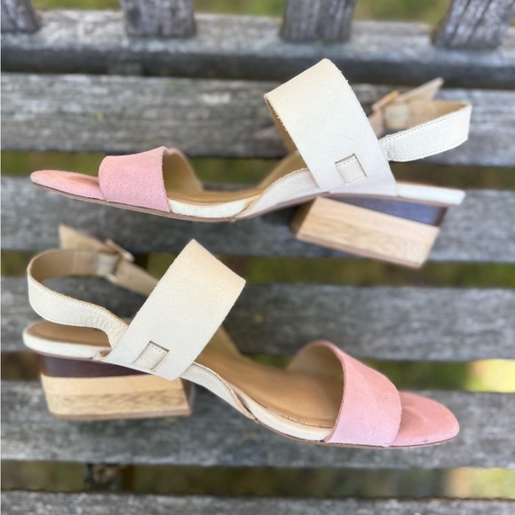 Vaneli "Corene" two-tone heeled slingback sandals - size 8M - Picture 3 of 6